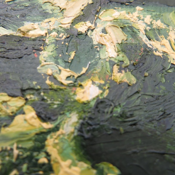 African Violet Love Story Painting Oil on Canvas - Picture 5 of 8